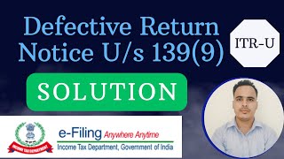 How to rectify ITRU Defective Return Notice Us 1399 solution [upl. by Kirbie765]