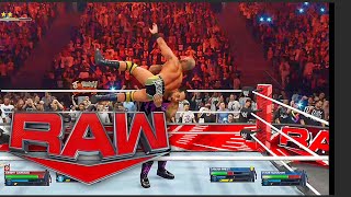 RAW WWE 2K24 UNIVERSE DIY VS Damien Priest and Shane Mcmahon [upl. by Kirred]