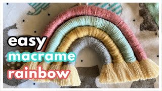 Easy Macrame Rainbow DIY No Sew [upl. by Nyra91]