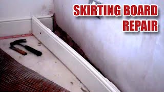 Skirting Board  Baseboard Repair after a new Damp Proof [upl. by Ativel]