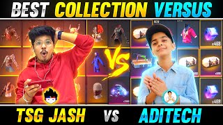 Free Fire Aditech Vs Jash Rarest Bundle Collection Versus Who Will Win the Battle Garena Freefire [upl. by Elsi]