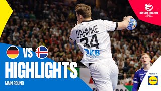 Their first Main Round win  Germany vs Iceland  Highlights  Mens EHF EURO 2024 [upl. by Delaryd]