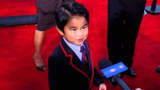 MiniWarbler Interview  Glee the 3D Concert Movie Premiere [upl. by Lehpar]