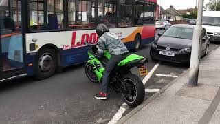 Zx6r akrapovic exhaust sound [upl. by Hilbert]