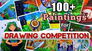 🥇100 best paintings for drawing competitionTop paintings to win drawing competition🏆 [upl. by Trixy251]