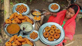 KING of VEGETABLE Recipe  SAMBAR amp VADA Recipe Traditional Snacks  Cooking Crispy Vada Sambar [upl. by Darda235]