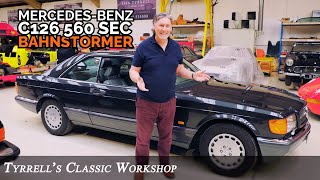 Recovering the beast of an 80s Bahnstormer  MercedesBenz C126 560 SEC  Tyrrells Classic Workshop [upl. by Atiugram836]