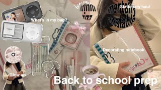 BACK TO SCHOOL PREP 📓 Glow up HUGE HAUL what’s in my bag etc 🩹 [upl. by Acined]