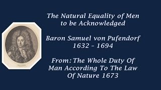 Samuel Pufendorf on equality 1673 [upl. by Awad]