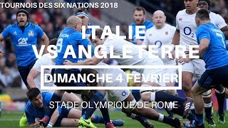 Italie  Angleterre  Tournois des Six Nations 2018 [upl. by Ellicul]