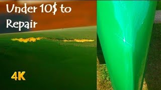 VERY Strong ROYALEX Canoe Kayak Repair Fix Patch Epoxy 4K [upl. by Sisak]