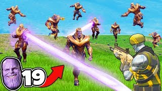 KILLING THANOS 19 TIMES in Fortnite Battle Royale [upl. by Giffie]