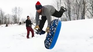 Best winter fails 2  Funny kids sled fails videos [upl. by Meesaw768]