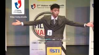 2nd Voice of the Youth National Oratorical Competition Champion [upl. by Noissap]