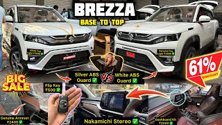 2024 Brezza LXI Base to Top Model Modified ✅ Brezza Base Model Modification ✅ [upl. by Bilski]