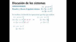 Discusión de los sistemas lineales 3x3 [upl. by Anizor]