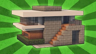 Minecraft How To Build A Small Modern House Tutorial 4 [upl. by Kursh]