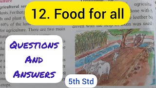 5th Std  Evs 1  Chapter 12 Food for all questions answers exercise  Maharashtra board  Class 5 [upl. by Dev]