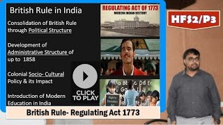 HFS2P3 British Rule Regulating Act 1773 amp East India Company [upl. by Alon]