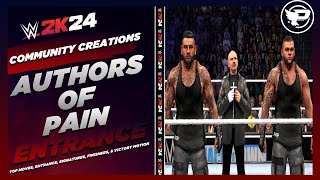 The Authors of Pain WWE 2K24 Entrance Top Moves Signatures Finishers amp Victory Motion [upl. by Aneret]