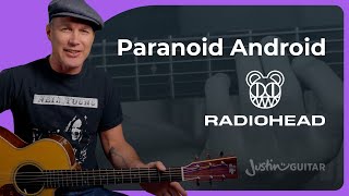 Paranoid Android by Radiohead  Guitar Lesson amp Cover [upl. by Arabrab]