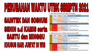 PERUBAHAN JADWAL UTBK SBMPTN 2021 [upl. by Phelgen]