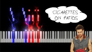 4K HARD BabyJake  Cigarettes on Patios  Piano Cover  Tutorial  Lyrics [upl. by Inaflahk657]