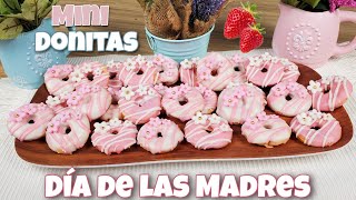 🍩 Mini DONAS para el Día de Las Madres 🌹 SABOR FRESA 🍓 donasparavender [upl. by Kerek]