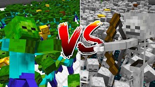 Army Zombies vs Army Skeletons Minecraft [upl. by Bonina]