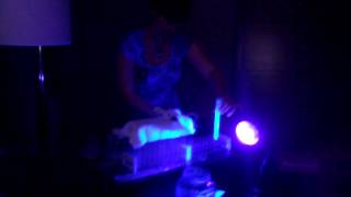 Anne Sauer demonstrates drinks that glow under UV light [upl. by Rellek]