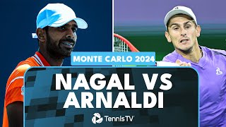 Sumit Nagal Makes History vs Matteo Arnaldi  Monte Carlo 2024 Highlights [upl. by Yeargain305]