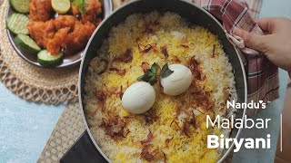 MALABAR CHICKEN BIRYANI Made Tasty with Nandu’s Biryani Cut Chicken [upl. by Vaas328]