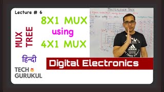 6 8x1 MUX using 4x1 MUX in Hindi  Multiplexer Tree  Tech Gurukul by Dinesh Arya [upl. by Esiuol529]