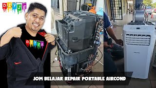 JOM BELAJAR REPAIR PORTABLE AIRCOND [upl. by Jessie860]