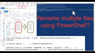 Batch File Renaming renaming multiple files using PowerShell [upl. by Darwin]