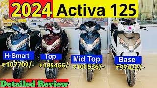 This is New Honda Activa 125 Model 2024 Detailed Review  All models Price List [upl. by Salahi]