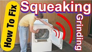 GE dryer making squealing grinding loud sound Step by Step diagnosing problem [upl. by Cindy]