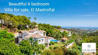 MRB44252 Bright 4 Bed Villa with private pool amp stunning views in gated el Madroñal Costa Del Sol [upl. by Phi]