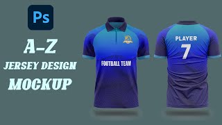 How to Make Jersey Mockup in Photoshop  Tshirt Mockup Photoshop Tutorial Bangla  Football Soccer [upl. by Obidiah]