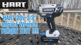 Hart 20v 38quot Impact Wrench Review and TORQUE TEST HPIW50 [upl. by Enidlareg654]