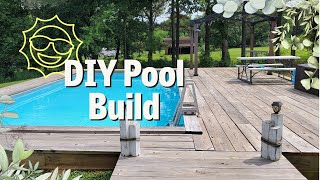 We Built this Swimming Pool Ourselves  DIY Inground Pool Build [upl. by Lankton]