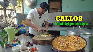 How to cook CALLOS  Beef tripe recipe [upl. by Irdua933]