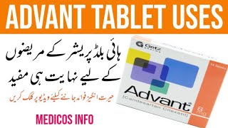 advant tablets uses in urduHindi  advent tablet Candesartan 8mg side effects [upl. by Reffineg98]