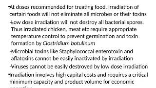 Advantages and limitations of Food Irradiation [upl. by Tnahsarp]