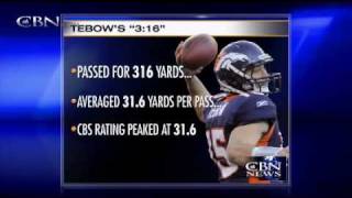 COINCIDENCE You Decide  Tim Tebow and John 316  Sundays Game Stats with quot316quot In Them [upl. by Aninad]