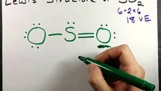 Lewis Structure of SO2 sulfur dioxide [upl. by Serge]