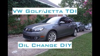 VW GolfJetta TDI  Oil Change DIY  20092014 [upl. by Alastair727]