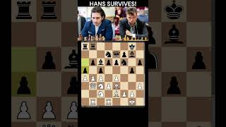 Hans Niemann escapes Moussard repeats by mistake 🔥 Djerba Chess Rnd 2 chess grandmaster [upl. by Aizan]