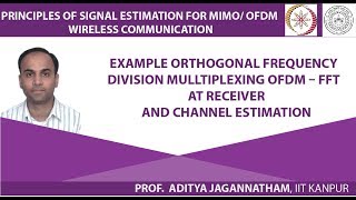 Example Orthogonal Frequency Division Mulltiplexing OFDM – FFT at Receiver and Channel Est [upl. by Eniale]