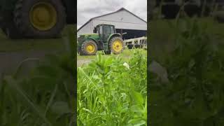 6150M is ready for 2nd cutting hay johndeere dairyfarmersofcanada dairyfarm farming [upl. by Doak]